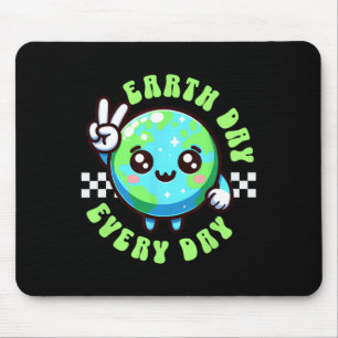 Earth Day Kawaii Jeden Tag Kinder Planet Frieden H Mousepad
