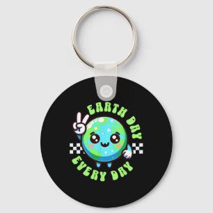 Earth Day Kawaii Jeden Tag Kinder Planet Frieden H Schlüsselanhänger