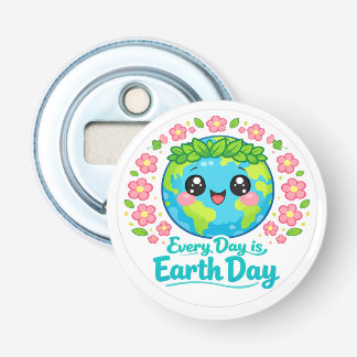 Earth Day Knopf Flaschenöffner