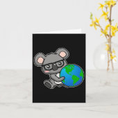 Earth Day Koala Bären Geschenkdesign Karte (Gelbe Blume)