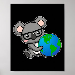 Earth Day Koala Bären Geschenkdesign Poster