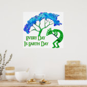 Earth Day Kokopelli Poster (Küche)