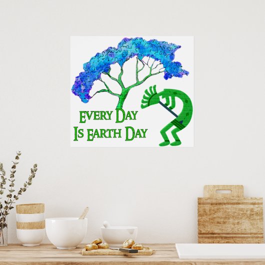 Earth Day Kokopelli Poster (Küche)