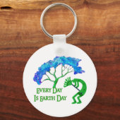 Earth Day Kokopelli Schlüsselanhänger (Vorderseite)