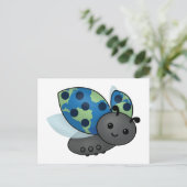 Earth Day Ladybug Postcard Postkarte (Stehend Vorderseite)