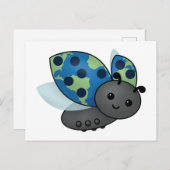 Earth Day Ladybug Postcard Postkarte (Vorne/Hinten)