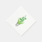 Earth Day Lightbulle Paper Napkins Serviette (Ecke)