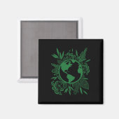 Earth Day Live Green Peace Magnet (Vorderseite/Rückseite)
