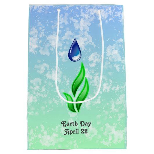 Earth Day Medium Gift Bag Mittlere Geschenktüte (Rückseite)
