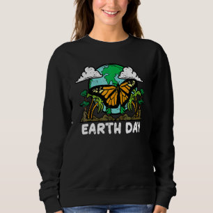 Earth Day Monarch Butterfly Niedliche Umwelt Männe Sweatshirt