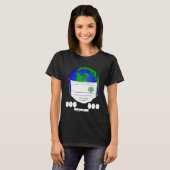 Earth Day Morse S.O.S Code Planet Gesichtsmaske Pf T-Shirt (Vorne ganz)
