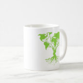 Earth Day Niedlich World Map Tree Pro Environment Kaffeetasse (VorderseiteRechts)