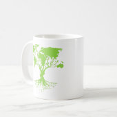 Earth Day Niedlich World Map Tree Pro Environment Kaffeetasse (Vorderseite Links)