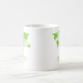 Earth Day Niedlich World Map Tree Pro Environment Kaffeetasse (Mittel)