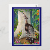 Earth Day Okapi Rainforest Postkarte (Vorne/Hinten)