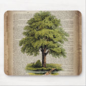 Earth Day ÖKO dictionary druckt Vintage Eichenbaum Mousepad (Vorne)