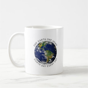 Earth Day One Earth One Zuhause Globe World Custom Kaffeetasse