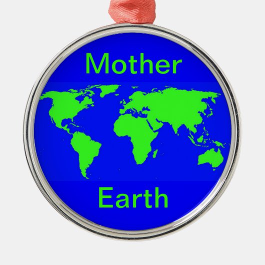 Earth Day Ornament Aus Metall (Vorne)