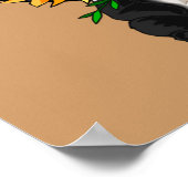 Earth Day Panda und Sonnenblumenplakat Poster (Ecke)