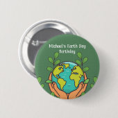 Earth Day Party Button (Vorne & Hinten)