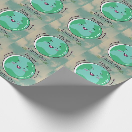 Earth Day Party Geschenkpapier (Ecke)