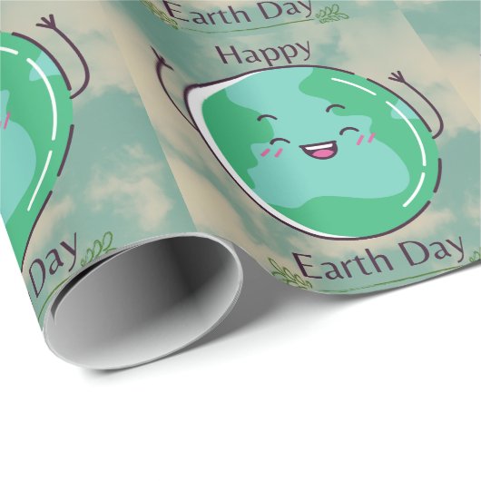 Earth Day Party Geschenkpapier (Rolleneckpunkt)