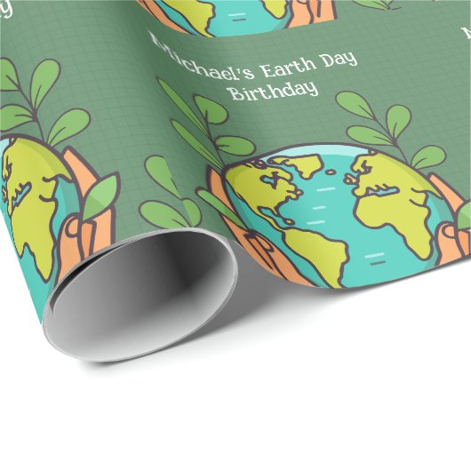 Earth Day Party Geschenkpapier (Rolleneckpunkt)