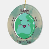 Earth Day Party Keramik Ornament (Links)