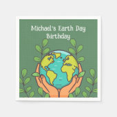 Earth Day Party Serviette (Vorderseite)