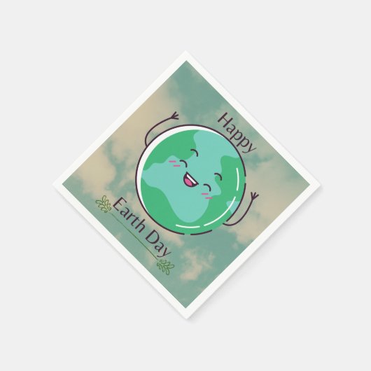 Earth Day Party Serviette (Ecke)