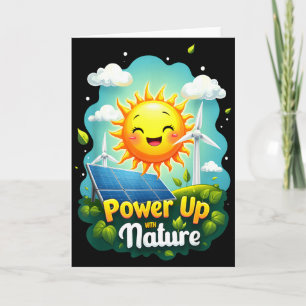 Earth Day-Party Vintage Erneuerbare Energie Solar  Karte