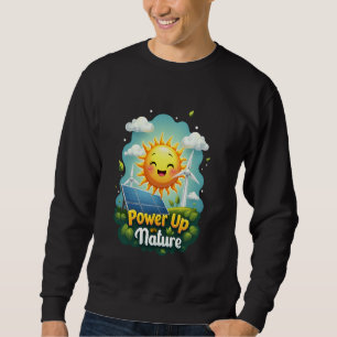 Earth Day Party Vintage Solarenergie Sweatshirt