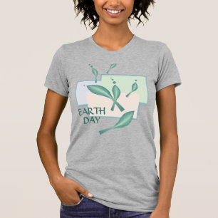 Earth Day Pastel Öko Verlasse Grüne Fantasie 3D  T-Shirt