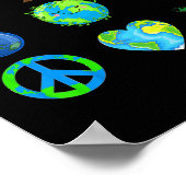 Earth Day Peace Go Pflanze Rette Wasserretter Poster (Ecke)