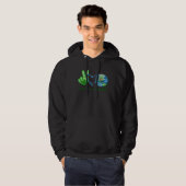 Earth Day Peace Love Earth World Peace Hoodie (Vorne ganz)