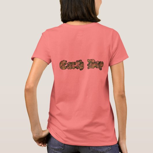 Earth Day Personalisiert Designer Tshirt (Rückseite)