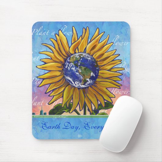 Earth Day, Pflanze eine Blume Mousepad (Mit Mouse)