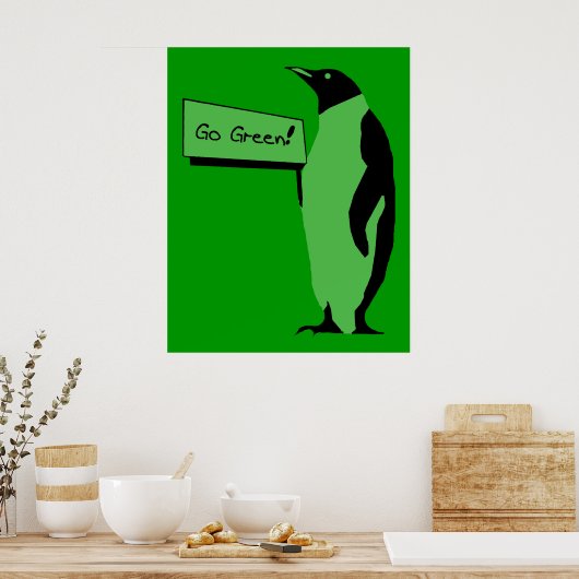 Earth Day Pinguin Poster (Küche)