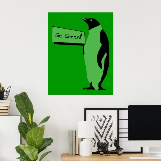 Earth Day Pinguin Poster (Heimbüro)