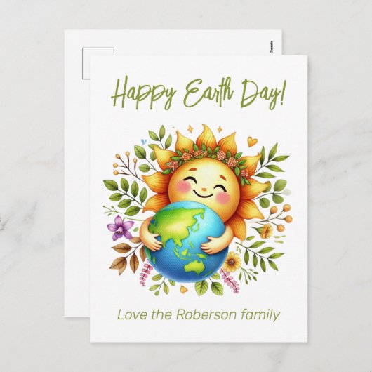 Earth Day Postcard Feiertagspostkarte (Vorne/Hinten)