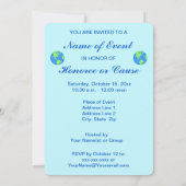 Earth Day Promoe Rett Liebe Globe Planet Tree Einladung (Rückseite)