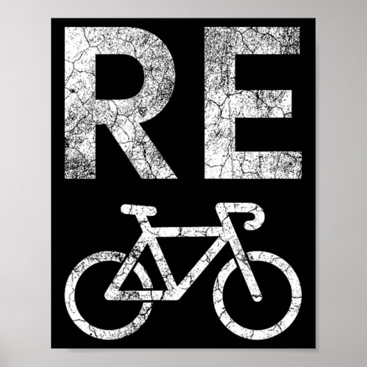Earth Day Recycle Bicycle Pun Poster (Vorne)