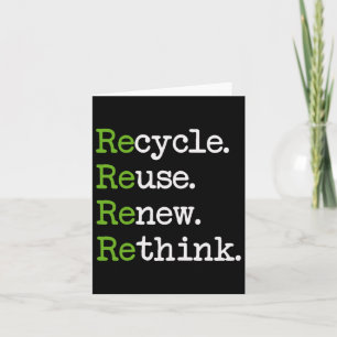 Earth Day Recycle Wiederverwendung Erneuerbare Umd Karte