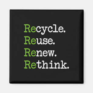 Earth Day Recycle Wiederverwendung Erneuerbare Umd Magnet