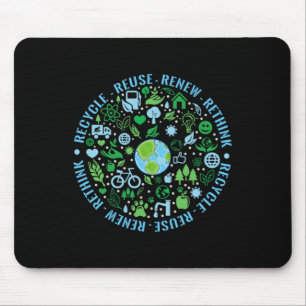 Earth Day Recycle Wiederverwendung Erneuerbare Umd Mousepad