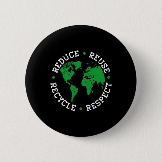 Earth Day Recycle Wiederverwendung reduzieren Resp Button (Vorderseite)