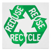 Earth Day Reduce Wiederuse Recycle Mobius Loop Pos Poster (Vorderseite)