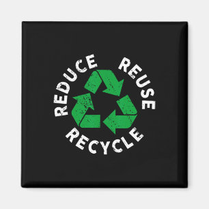 Earth Day Reduced Reuse Gerecycelt Phantastisch Re Magnet