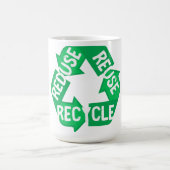 Earth Day Reduced Reuse Recycle Mobius Loop Kaffeetasse (Mittel)
