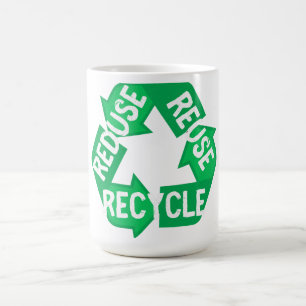 Earth Day Reduced Reuse Recycle Mobius Loop Kaffeetasse